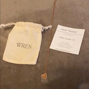 NWT Wren Rose Gold Heart Pendant